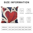 thumbnail image 5 of Qinduosi Throw Pillow Covers Patriotic Pillow Cases Freedom Heart Stripes Decor Cushion for Holiday Home Sofa Couch White, 5 of 5