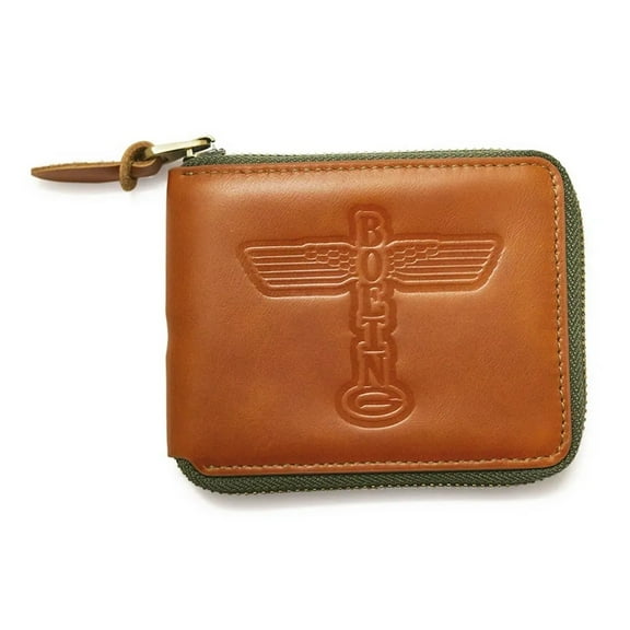 Boeing Leather Zipper Wallet