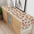 thumbnail image 4 of Fall Table Runner 108 Inches Long Farmhouse Dress Scarves, Thanksgiving Autumn Gradient Maple Leaf on Linen Dining Tablerunner for Coffee Table/Kitchen Island/Party Décor, 13" x 108", 4 of 8