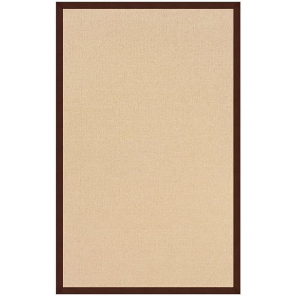 Riverbay Furniture 9'10" x 13' Transitional Wool Rug in Natural and Brown