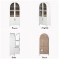 thumbnail image 6 of Euroco 71” Arched Kitchen Pantry Cabinet with Soft-Close Doors, Internal Door Racks, Adjustable Shelves and Drawer – Modern Farmhouse Storage Cabinet for Kitchen, Dining Room, or Living Room, 6 of 6