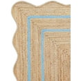 thumbnail image 2 of KLAVATE Natural Jute Wave Edge Hand Braided Scalloped Farmhouse Jute Runner Rug, 2 of 4