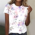 thumbnail image 2 of Womens Retro Printed T-Shirt Round Neck Short Sleeved Top, 2 of 4