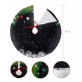 thumbnail image 7 of Black Christmas Christmas Tree Skirt 36 Inches Large Christmas Skirt Tree, Xmas Balls Botanical Winter Snowflake Tree Skirt Christmas Decorations for Fireplace Party Holidays Indoor Outdoor, 7 of 7