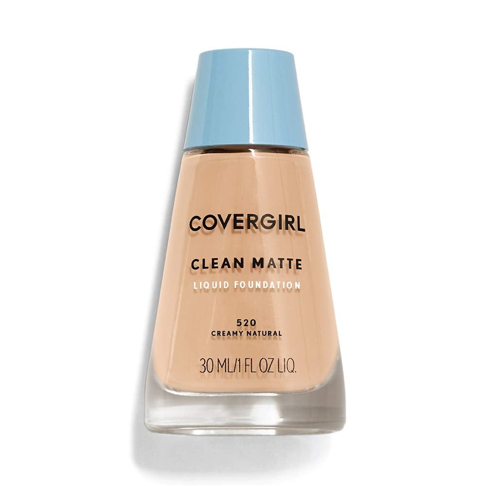 COVERGIRL Clean Matte Liquid Foundation Creamy Natural, 1 oz (packaging