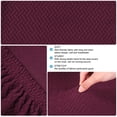 thumbnail image 5 of Unique Bargains Bar Stool Covers for Bar Counter Short Back Chair Slipcovers Burgundy 2 Pcs, 5 of 8