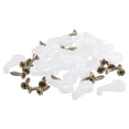 thumbnail image 1 of Unique Bargains 25mm Plastic White for 4mm Glass Mirrors Holder Glass Retainer Clips Kit 20 Pack, 1 of 6