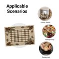 thumbnail image 5 of Amarainy Pine Cone Plaid Design Linen Table Mats Set of 4 for Home Kitchen Table Decor 12x18 inch, 5 of 5