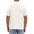 thumbnail image 3 of INSPIRE CHIC Edition Men's Camp Collar Button Down Short Sleeve Distressed Ripped Casual Shirts M Beige, 3 of 6
