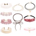 thumbnail image 1 of 1 Set Collier Ras du Cou pour Femmes, Style Assorti, Collier Tatouage, 1 of 10
