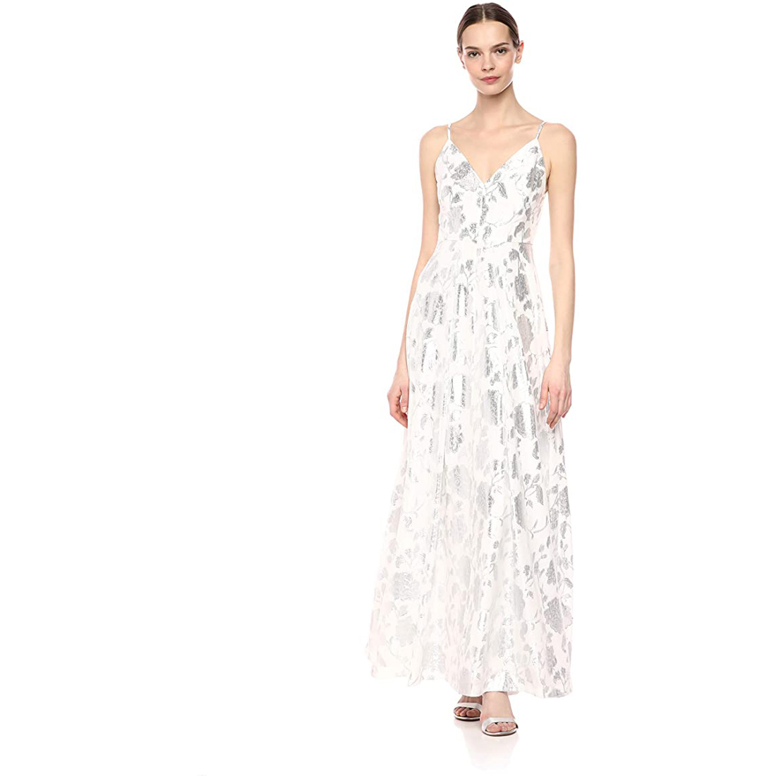 calvin klein silver gown