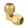 thumbnail image 5 of Uxcell 5/8" x 5/8" Brass Pipe Fitting Flare 90 Degree Elbow Tube Fitting Pipe Adapter Connector with Nut 2 Pack, 5 of 5