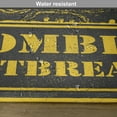 thumbnail image 6 of Ambesonne Zombie Place Mats Set of 4, Grunge Horror Sign, Standard Size, Earth Yellow Grey Red, 6 of 6