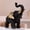 AZ513, variant on Elephant Figurines, Black and White Elephant Statue, Elephant Figurines for Home Decor, Lucky Elephant Decoration, Desktop Figurine for Home Living Room(Black)