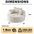 thumbnail image 2 of Sofa individual de espuma Chenille, 55' largo, sin necesidad de ensamblaje, silla moderna y acogedora para salón, dormitorio, sala de estar y sala de proyección (no es una silla giratoria)., 2 of 5