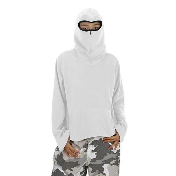 LUOGENLI Girl Sweatshirts Size 14-16 Girls Boys Solid Color Hoodie Sweatshirt Fashionable Loose Fit Casual Pullover Outerwear for Teen Youth Kids Girl Hoodies Size 10-12 Zip up White Size 6-7 Years