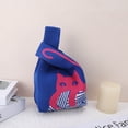 thumbnail image 5 of Unique Bargains 1 Pc Knitted Wrist Bag Cat Gift Bag Dark Blue, 5 of 5