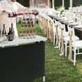thumbnail image 6 of Ktaxon 39" Foldable Bar Table, Mobile Bar with 3-Tier Shelves & Carry Bag - Perfect for Events, Parties, Camping, Picnics, Tradeshows, and Both Outdoor/Indoor Use (Comes with Black Skirt,  White), 6 of 9