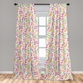 thumbnail image 5 of Ambesonne Music Curtains, Inspirational Sound Vibes, Pair of 28"x63", Multicolor, 5 of 5