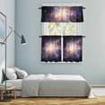 thumbnail image 6 of Galaxy Explosion Kitchen Curtains Valances and Tiers Set of 3 Abstract Art Solar System Universe Modern Tier Curtains and Valance with Rod Pocket for Small Windows, 27.5"x24", 6 of 9