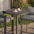 thumbnail image 6 of Modway Tahoe 3-Piece Outdoor Aluminum Bar Set in Gray, 6 of 7