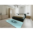 thumbnail image 5 of Ahgly Company Machine Washable Indoor Square Transitional Deep-Sea Green Area Rugs, 3' Square, 5 of 7
