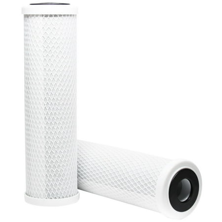 Pure Se Carbon 2-Pack Replacement Whirlpool WHKF-DWH Activated Carbon Block Filter - Universal 10 inch Filter for Whirlpool Standard Filtration System - Denali Pure Brand ()