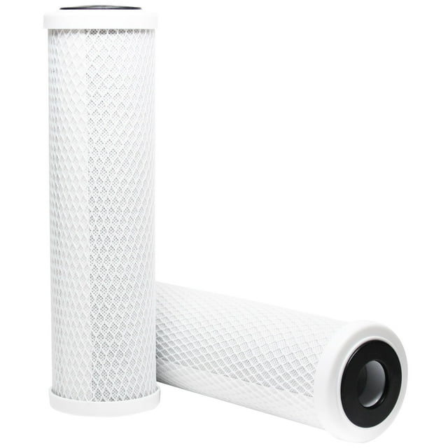 2-Pack Replacement for Compatible with Watts WP-2 LCV Activated Carbon Block Filter - Universal 10 inch Filter Compatible with WATTS PREMIER WP-2 LCV 500313 LCV UNDER COUNTER FILTRATION