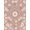 Mauve Pink, Pattern 11, variant on ODIKA Mauve Decorative Botanical Motif Faded Border Symmetrical Dusty for Dorm Room, Small Living Apartment, Stain Resistant Low Profile