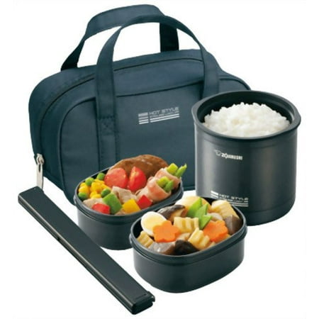 Zojirushi Lunch Box Termico Sz-fa03-pm - Rosa Smalto, 0.28L Riso + 0.22L Contorno, Mantiene Il Caldo