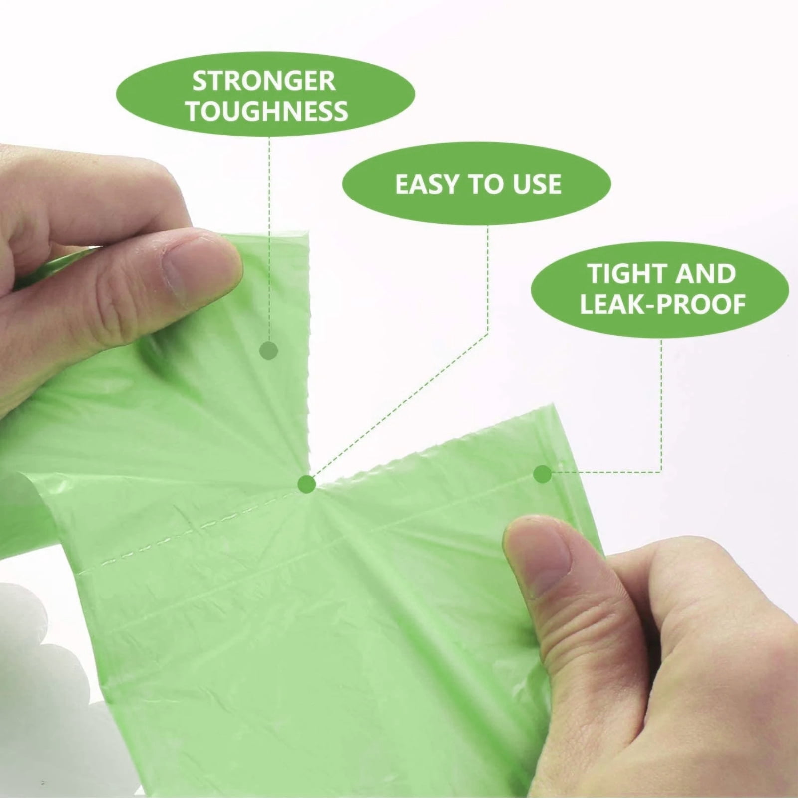 YWIYIUD 200 Counts 8 Gallon 50x60Cm Biodegradable TrashBags Bathroom TrashBags Unscented Garbage Bags Strong LeakProof Compostable TrashLiners for Bedroom Kitchen HomeOffice
