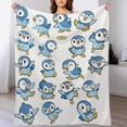 thumbnail image 4 of Piplup Blanket Super Soft Cozy Warm Plush Throw Blanket for Boys Girls Kids, Lightweight Fuzzy Flannel Blankets for Couch Sofa Bed Travel Camping Gifts 30"x50", 4 of 8