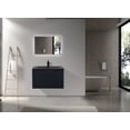thumbnail image 4 of Alma-Moore 30 Inch Matte Black Wall Mount Vanity With A Integrated Black Sink, 4 of 6
