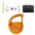 thumbnail image 2 of Arpa De Lira De Caoba, Arpa De Lira Antigua, Kit De Arpa De Lira Retro Para Piano Con Llave De Afinación, Juego De Arpa De Lira Elegante Para Aprendizaje De Música Moyic EL014273-01, 2 of 5
