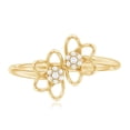 thumbnail image 4 of Rosec Jewels Twin Floral Promise Ring for Women - Natural Diamond Ring (HI-SI Quality), 10K Yellow Gold, US 5.50, 4 of 8