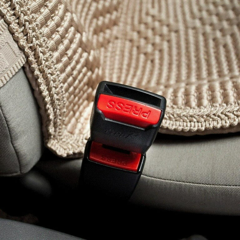 Universal Black 28cm Webbed Seat Belt Buckle End for Safety Seat Belts