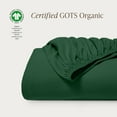 thumbnail image 3 of Bare Home 100% Organic Cotton Fitted Sheet - Jersey Weave - 150 GSM - Queen, Forest Green, 3 of 9
