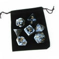 thumbnail image 5 of Set of 7 Polyhedral Dices Toys D8 D10 D12 D20 with Pouch for DND Role Playing RPG Board Game Classroom Accessories , Black, 5 of 8