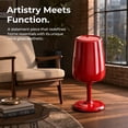 thumbnail image 2 of VAETTLO Wine Glass Shaped Trash Can with Lid – 11” Opening, 27.6” Tall – Red Waste Bin for Living Room, Bedroom, Office – Stylish PP Plastic Laundry Basket & Storage Bin, 2 of 9