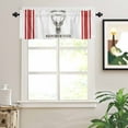 thumbnail image 2 of Christmas Reindeer Head Valances for Windows Red Striped Farm Animal Winter Rod Pocket Curtain Valance Window Treatment Short Curtains for Kitchen Living Room, 54"x18", 2 of 5