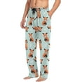 thumbnail image 5 of FREEAMG Cute Red Panda Pajama Pants for Men, Men's Separate Bottoms, Comfortable Sleep Lounge Pj Pants, 5 of 7