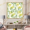 thumbnail image 2 of Designart 'Vibrant Yellow Summer Wildflowers On White' Traditional Framed Canvas Wall Art Print, 2 of 5