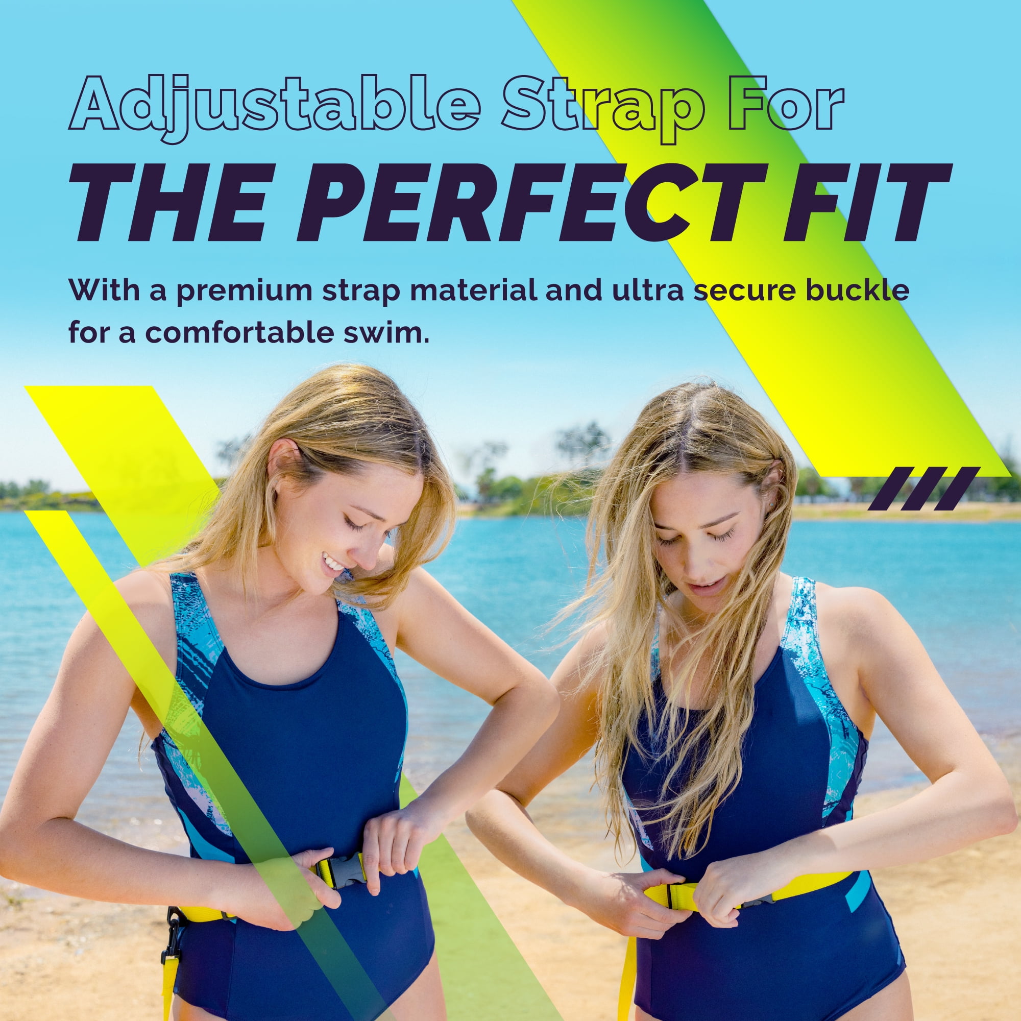 Sunlite Sports Swim Buoy, Highly Visible Safety Marine Float Training for Open Water Swimming, for Swimmers, Triatheletes, Kayakers, Snorkelers