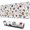 White Baseball Elements, variant on Long Mouse Pads for Desk,White Baseball Elements Pattern Desk Mats on Top Of Desks, Desk Mouse Pad Extra Large with 3mm Non-Slip Base and Stitched Edge for Gaming,Office,Work,Home 31.5"x11.8"