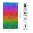 thumbnail image 2 of Fotbe Rainbow Glitter Toalla Premium con Patrón, Toalla de Microfibra de Secado Rápido, Ligera y Altamente Absorbente (27.5x16in), Ideal para Uso Diario, 2 of 6
