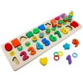 thumbnail image 1 of Montessori Math Toys Digital Shape Pairing Learning Preschool Counting Board Kids Educational Wooden Toys For, 1 of 7