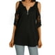 thumbnail image 2 of SAYOO Camiseta de mujer , camisola hueca con decoración de cremallera, ropa de verano SAYOO  Sexy, 2 of 8