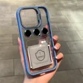 thumbnail image 1 of Luxury Bracket Transparent Phone Case For iPhone 15 16 14 13 Pro Max 16 Plus With Holder Camera Lens Protector Shockproof Cover tzw, 1 of 7