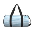 thumbnail image 2 of Gaeub Blue Marble Lightweight Travel Cylinder Bag Gym Tote Bag Sports Training Duffle Bag with Pockets and Straps, 2 of 8