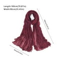 thumbnail image 2 of Thin Long Sun Protection Beach Scarves Pashmina Scarf Wrap Hijab Shawls WINE RED, 2 of 7